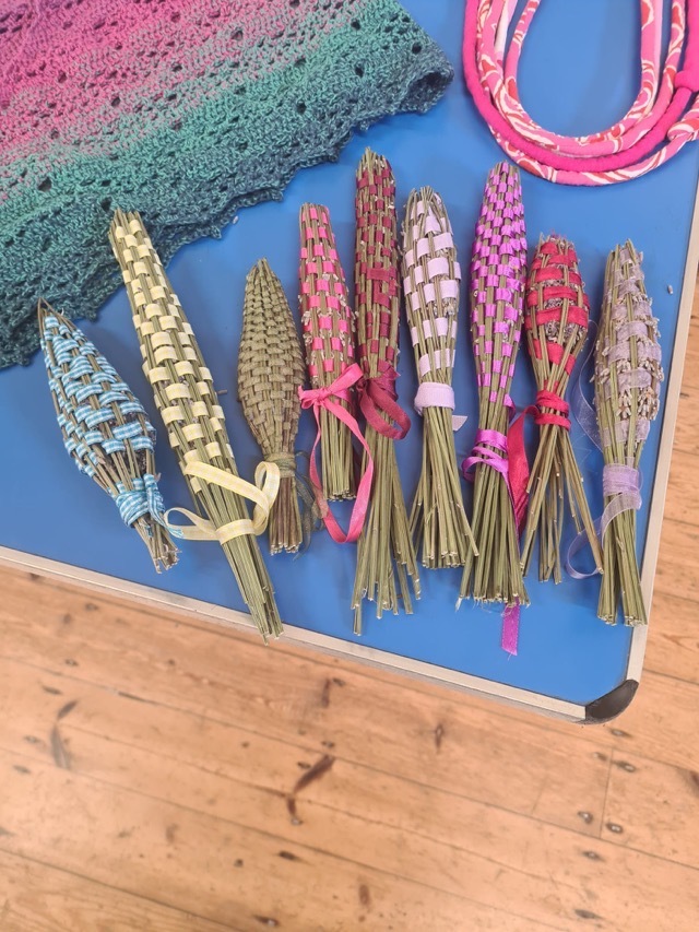 Lavender wands created as part of the workshop held at the craft group